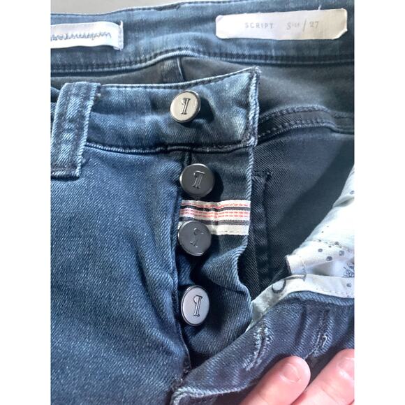 Anthropologie Pilcro Script Dark Wash Skinny Jeans Size 27 - Picture 8 of 9